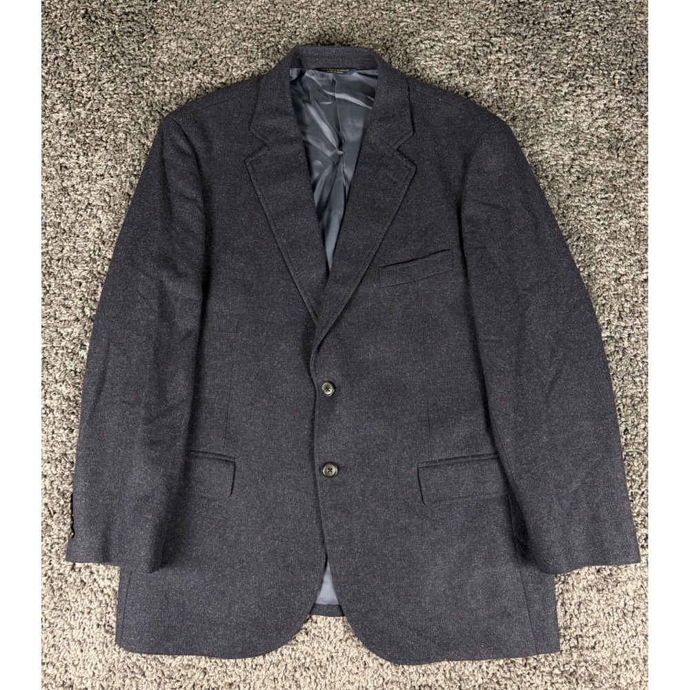 Brooks Brothers 1818 Madison Blazer 42S Charcoal Grey Wool Cashmere Moon England